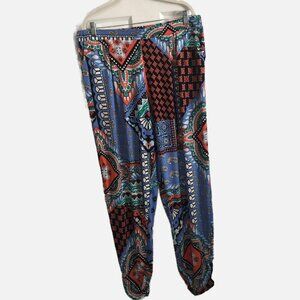 Anthony Original Women Multicolored Pull on Jogging Pants Side Pockets Size XL.